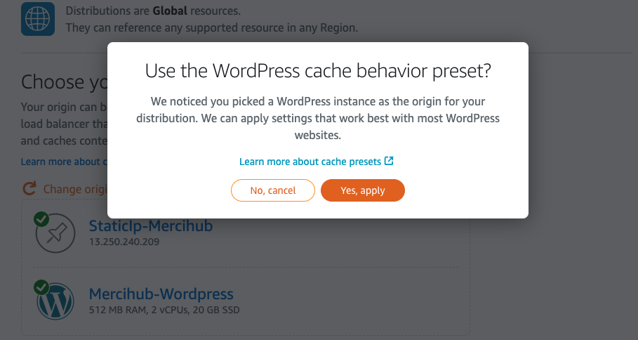 Screenshot Use Wordpress Preset